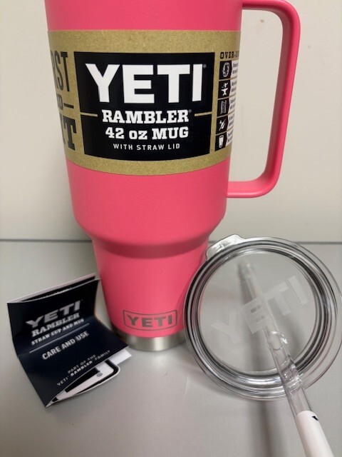 Tropical Pink YETI® 42 Ounce Travel - Authentic, Brand New, With