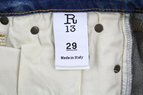 R13 Kick Damen Jeans 29 Gewaschen Blau Denim Bootcut KELLY Dehnbar Zip - Bild 7 von 9
