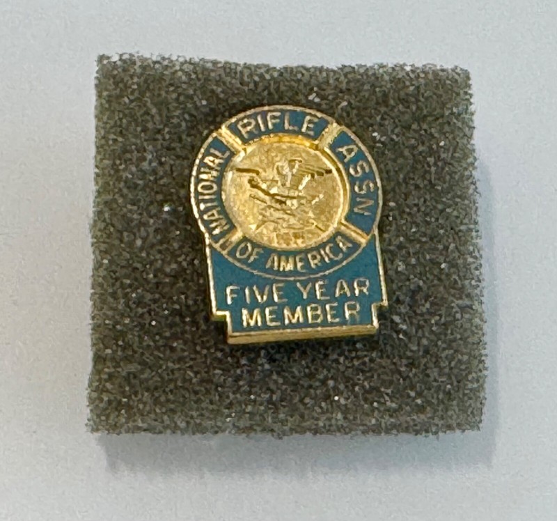 VTG National Rifle Association of America 5 Year Member NRA Lapel Pin Tie Tac