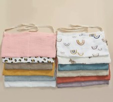 Muslin Baby Bed Organizer  Baby Cot Organiser  Storage Bag for Crib  Bedside