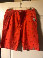 Arizona Jeans Boys Shorts sz 14 Husky Bold Corral Palm Adjustable Waist