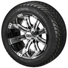 4 21540-12 Lsi Elite Low Profile Tires On 12x7 Blackmachined Tempest Wheels