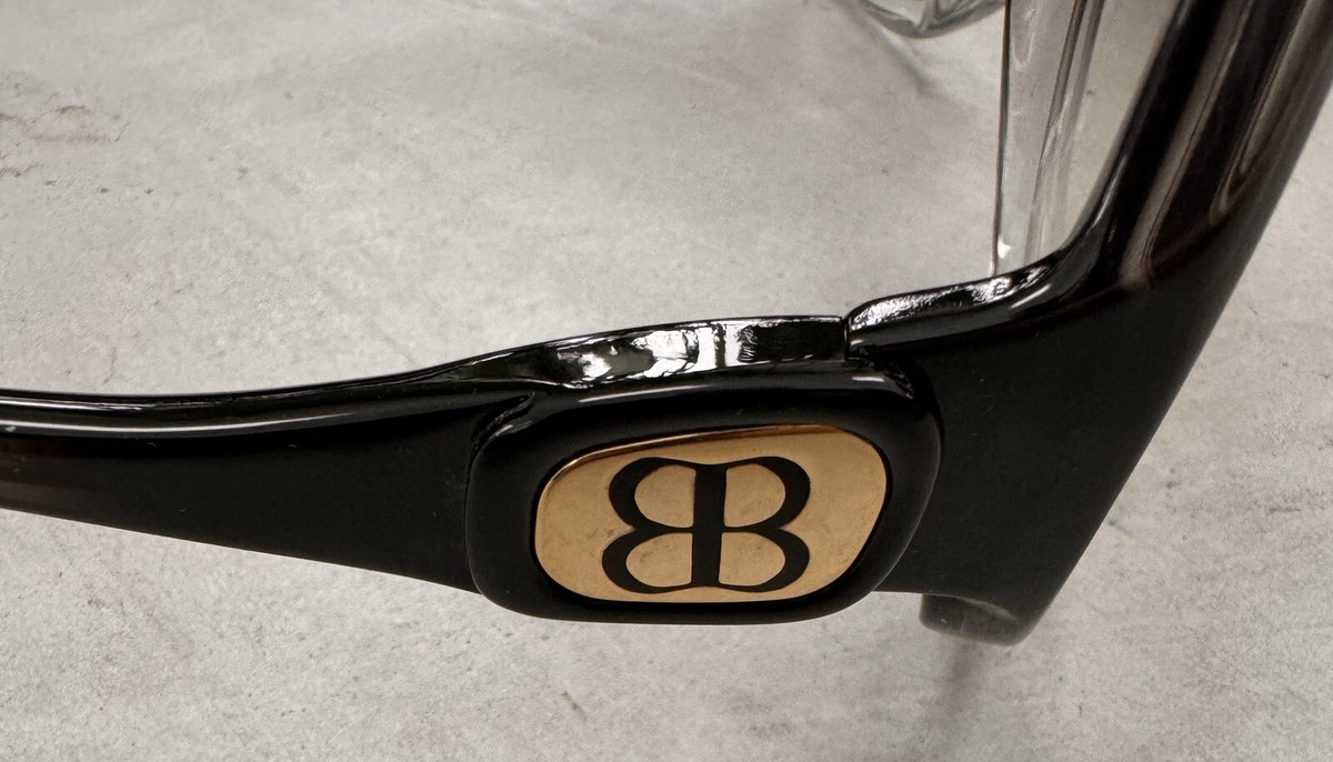 Balenciaga Edition Sunglasses Womens Black To clea Oversize Round