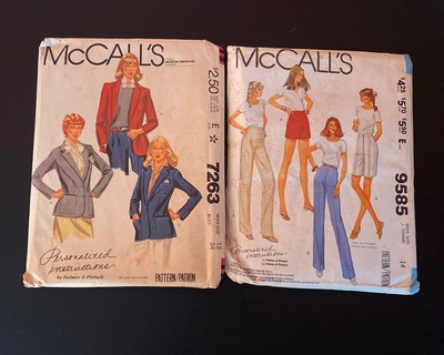 Vintage McCalls craft sewing patterns as a lot of 2 Personalized introduction