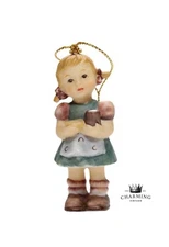 Berta Hummel Goebel 1999 "A Treat For St. Nick" Porcelain Christmas Ornament