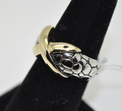 chic unique Designer style high-quality two tone X design fashion ring 7/8/9/10 