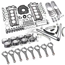 AJ133 5.0L Engine Piston Gasket Set w/ Rods & Timing Kit For Jaguar Ranger Rover