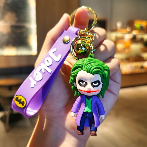 JOKER 3D Cartoon Keychains Cute PVC Pendants Keyrings Boys Girls Gift - Picture 6 of 7