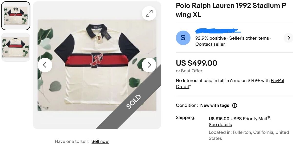 Vintage Polo Ralph Lauren 1992 Stadium P Wing Shirt RRL Snow Vintage Polo Ralph Lauren 1992 Stadium P Wing Shirt RRL Snow