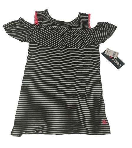 T-shirt Fille LIMITED TOO - Taille 12 - Manches Courtes - Orange - Coton Stretch - Occasion
