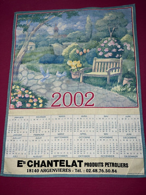 Torchon Calendrier 2002 Douce France – Coton Multi – Fabriqué En France