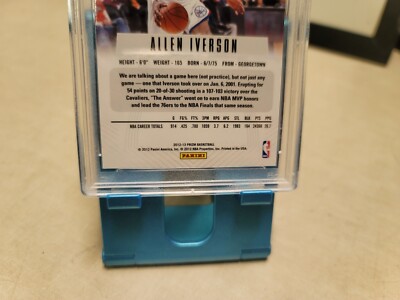 2012-13 Panini Prizm Allen Iverson Silver Prizm PSA 9 MINT 2012-13 Panini Prizm Allen Iverson Silver Prizm PSA 9 MINT