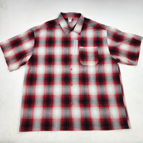 CALTOP Old School Flannel Veterano Short Sleeve Shirt Plaid Size 5XL - Picture 2 of 8