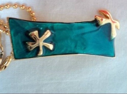 Broche Pendentif, Clip Or 18 carats Sertie De 2 Diamants
