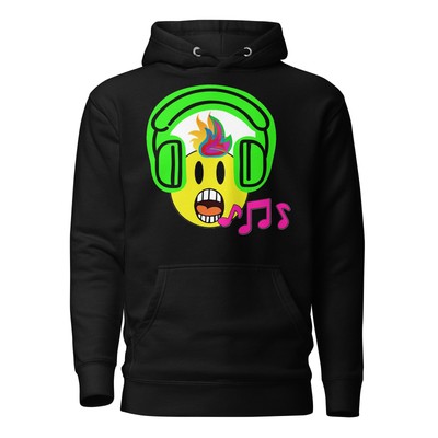 Heavy Metal Smiley Art Hoodie (Unisex