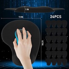 24 Pcs Ergonomic Mouse Pad with Wrist Support Office Mousepad Gaming Black Mo...