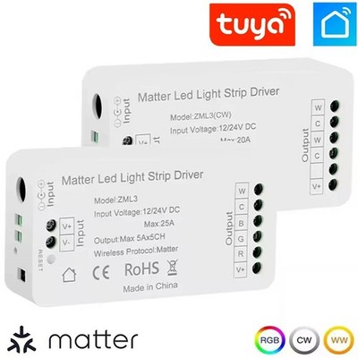 Smart RGBCCT LED-Streifen Controller Modul Tuya Matter WiFi - HomeKit & Alexa