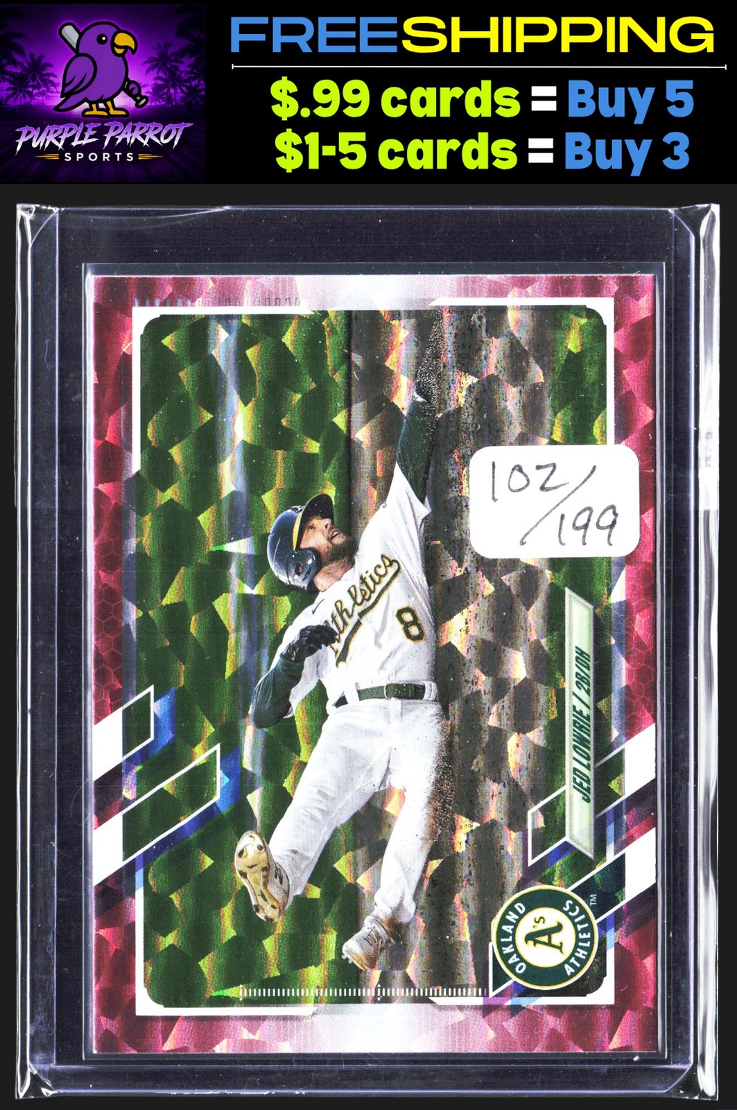 Jed Lowrie 2021 Topps Update #US78 Red Foilboard #/199