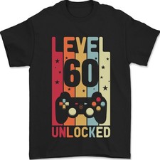 Camiseta Hombre 60 Aniversario 60 Años Level Up Algodón 100%