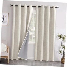 Blackout Curtains 84 Inch Length for Living 52"W x 84"L Pack of 2 Linen