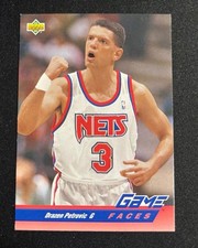 1992-93 Upper Deck Game Face Drazen Petrovic #491 New Jersey Nets