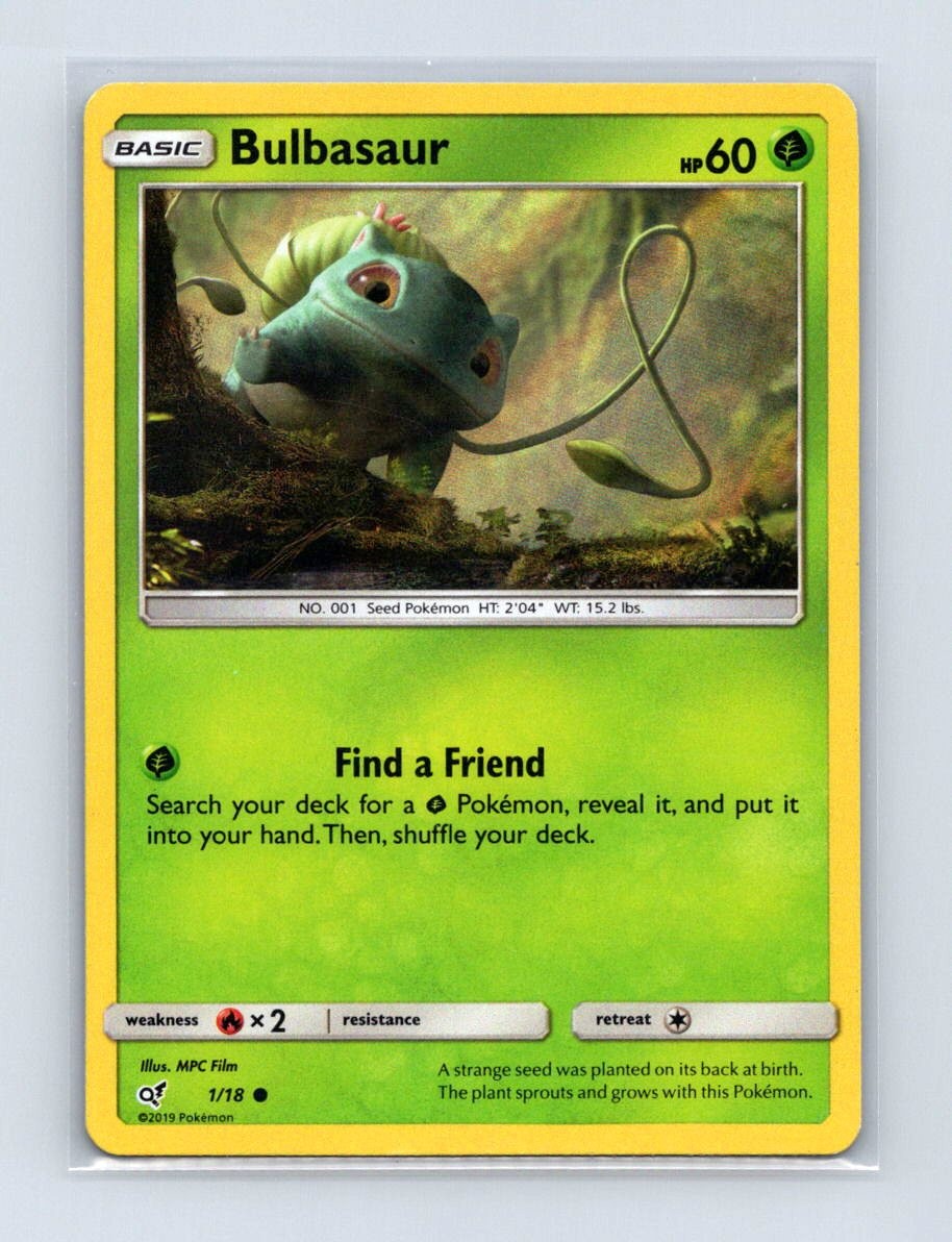 Bulbasaur 1/18 Common Detective Pikachu Pokemon Lightly Played