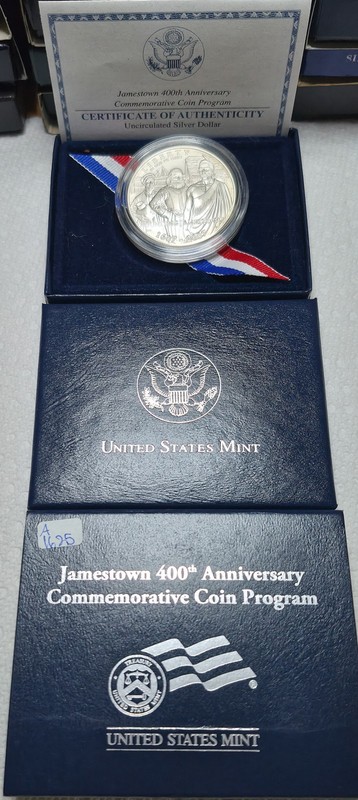 2007 P Jamestown 400th Anniversary Commemorative Silver Dollar. A1625.