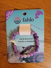 Fahlo Dolphin Tracking Elastic Bracelet Coral Reef Violet