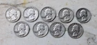 Lot of Nine-1960 D  Washington Silver Quarter 25 Cents