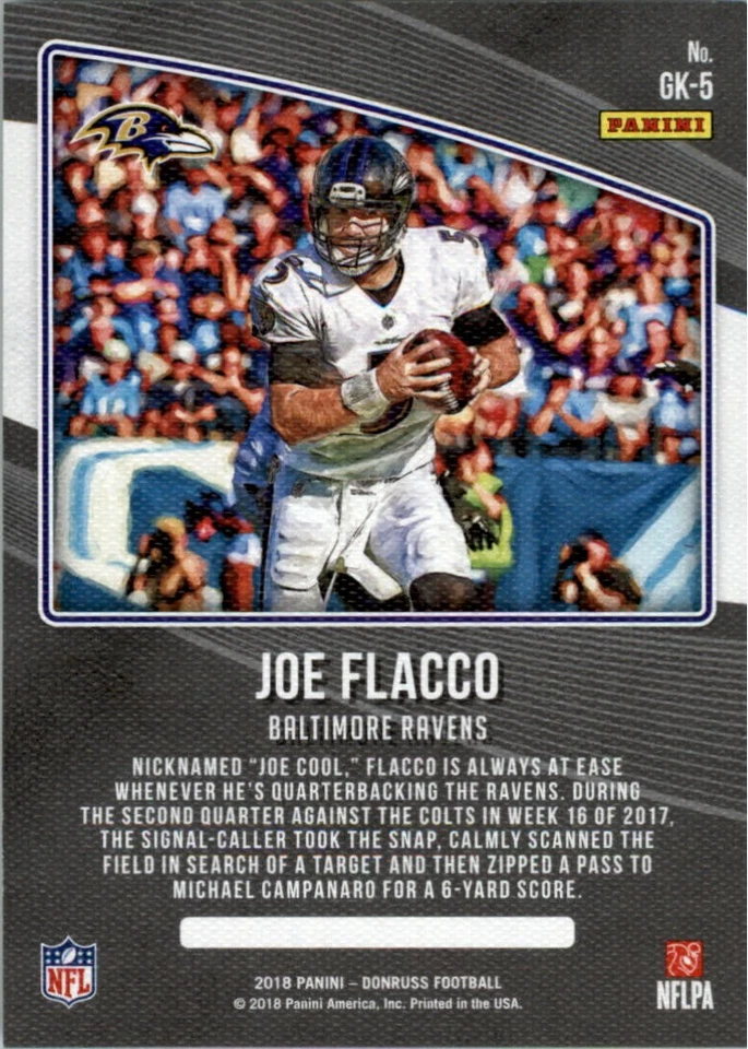 2018 Donruss Gridiron Kings #5 Joe Flacco - FB - Image 2 of 2