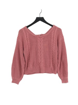 E Hyphen World Gallery Peace Damen Pullover S Rosa 100% Sonstige Pulli