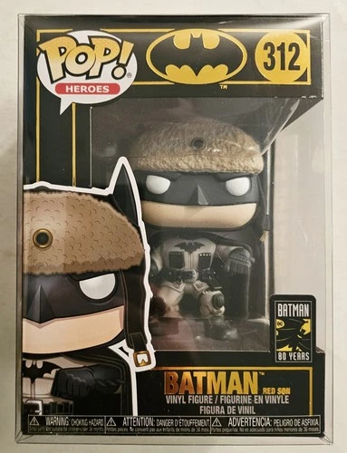 FUNKO POP HEROES 312 BATMAN RED SON FIGURE with PROTECTOR FAST SHIPPING