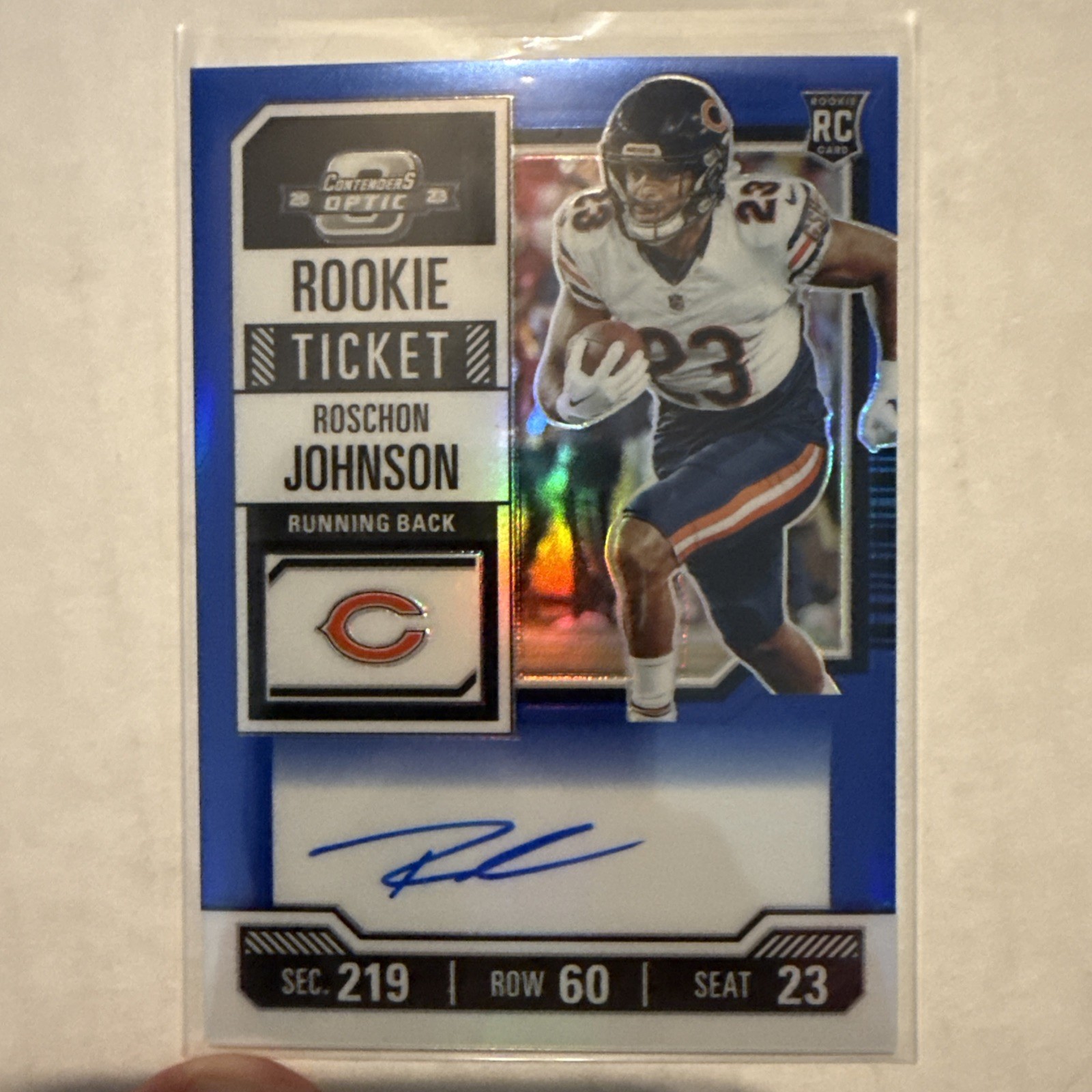 Roschon Johnson Panini Contenders Optic #130 Autograph-Blue