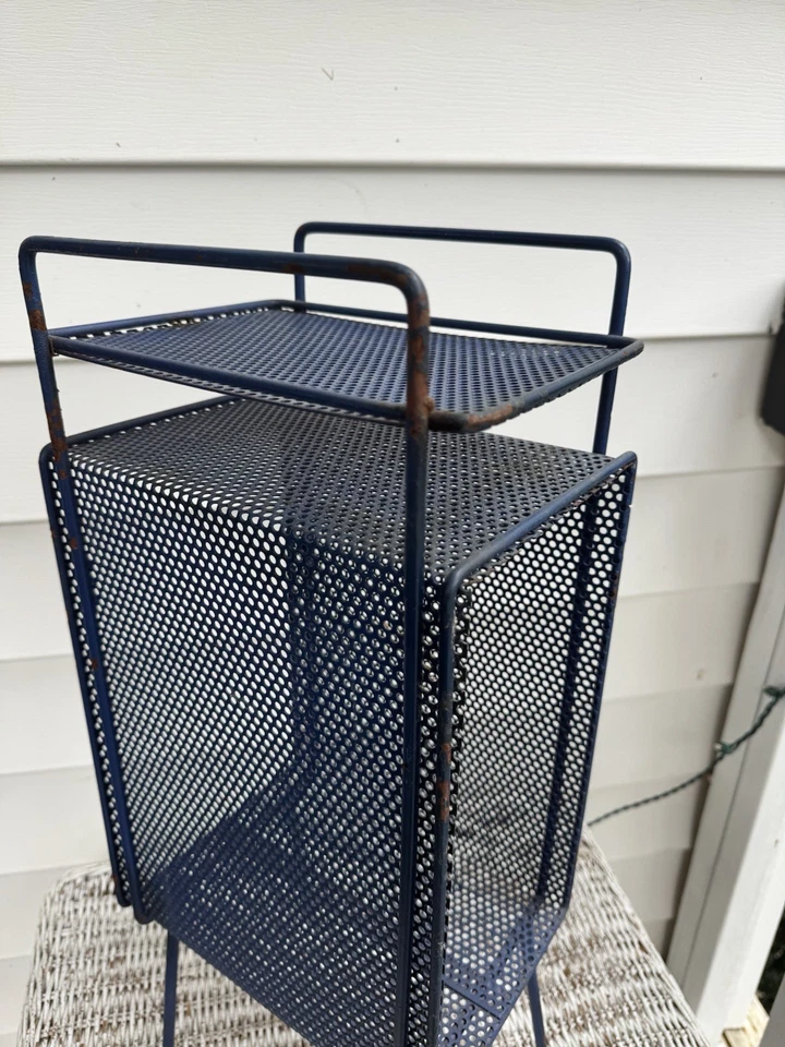 Estante de alambre de colección malla metal planta teléfono soporte mesa cargador álbum atómico Foto 4 de 4