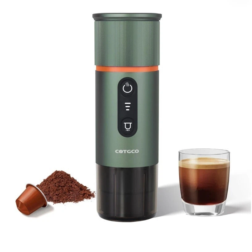 COTGCO PCM120 Portable Espresso Machine Travel 12v Electric Mini Coffee Maker
