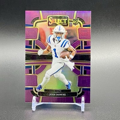 2023 Panini Select Concourse Purple Prizm 68/75 Josh Downs #44 Rookie RC Colts