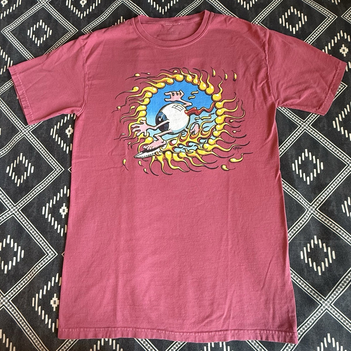 RICK GRIFFIN Surfing Eyeball Licensed T-Shirt. SMALL Grateful Dead