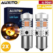 2X 1156 BA15S Bulbs LED Amber Orange Tail Turn 26-SMD Signal Indicator Light 12V