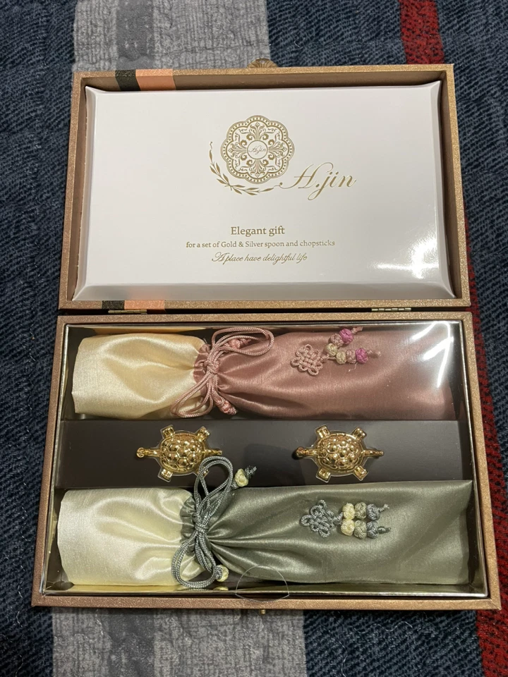 Traditional Korean Stainless Spoon Chopstick Set | Hangul Engraving Gift - Image 4 of 4