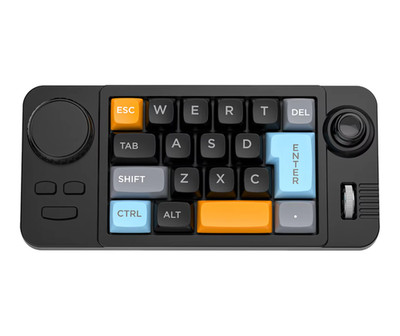 Programmierbare kabelgebundene mechanische Tastatur mit Lautstärkeregrollrad, Spiel Joystick 19