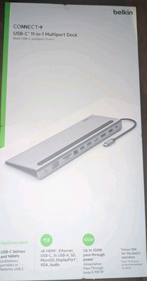 Belkin INC004 USB-C 11-in-1 Multiport Dock Factory Sealed HDMI DP VGA Ethernet