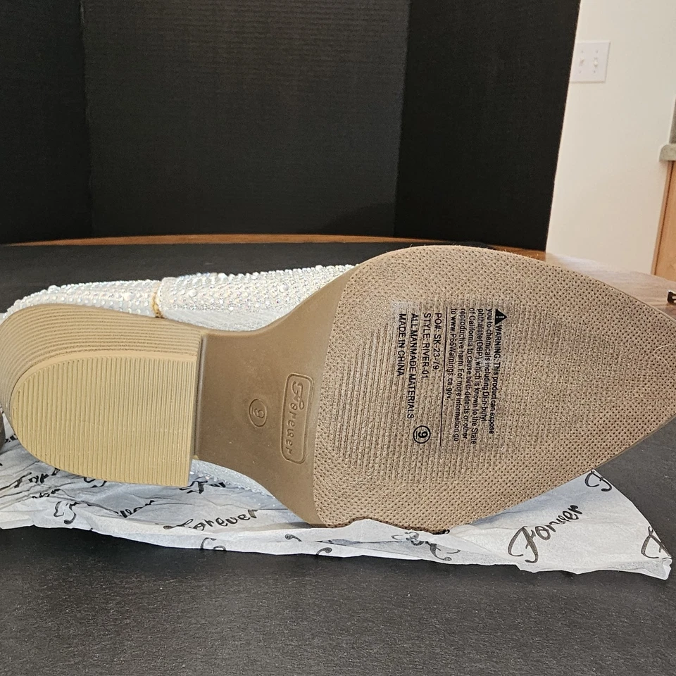 Botines Forever con estrás para mujer. Talla 9. Nuevo en caja tacón bloque Foto 4 de 4