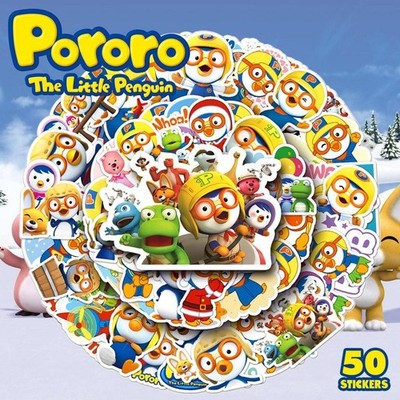 Pompom Pororo Sticker 50 pieces set PVC Waterproof Seal Korean CG Anime Characte