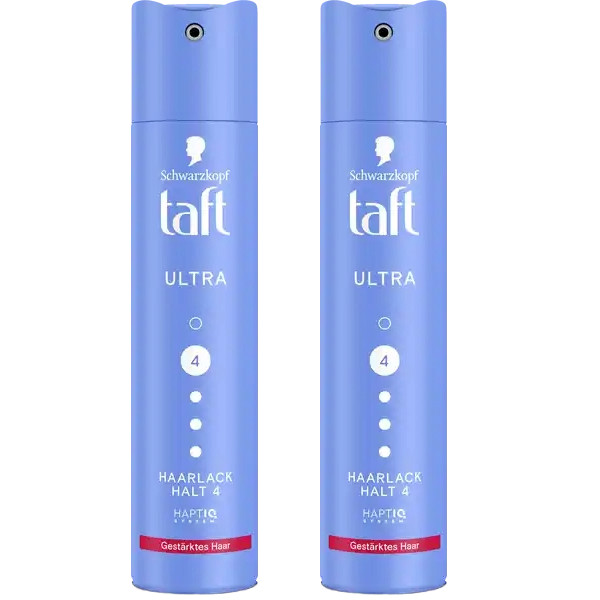 Taft hairspray hair spray ULTRA  for ultra strong hold Level #4 - 2 x 250ml-