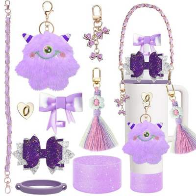 #ad Stanley Cup Accessories Bling Bling Set Including Straw Cover Silicone Cov... $12.33