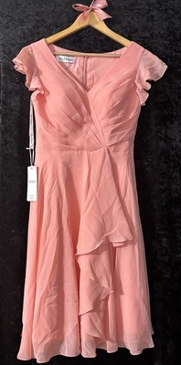 JJ's House Cocktail Dress Coral A-line V-neck Knee-length Woman Size 4 | eBay JJ's House Cocktail Dress Coral A-line V-neck Knee-length Woman Size 4 | eBay