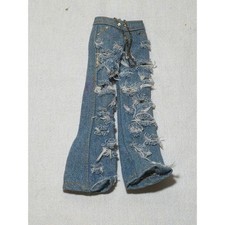 Rainbow High Doll Distressed Flare Jeans Blue Denim Gold Chain MGA Entertainment