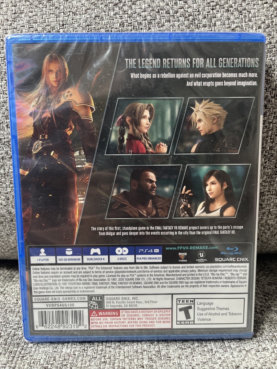 PlayStation4 - 【新品】PS4ファイナルファンタジー7 Amazon.com: FINAL FANTASY VII REMAKE (PS4) : Video Games