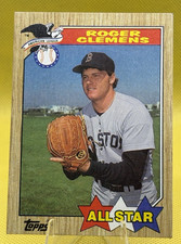 1987 Topps All Star Roger Clemens 1986 AL Leaders Victories #614 Red Sox MLB