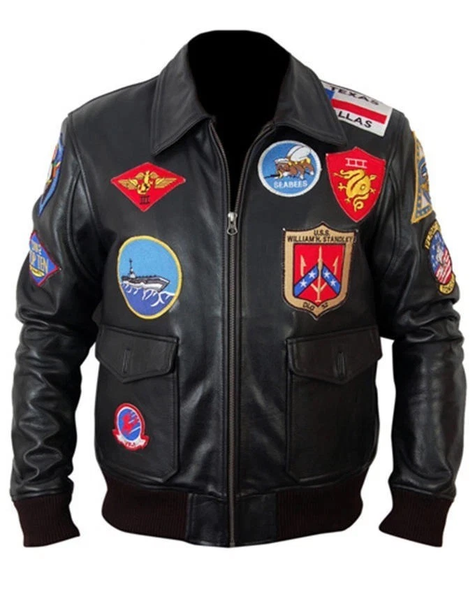 Men’s Tom Cruise Brown Leather Jacket Celebrity Designer Motorcycle Style